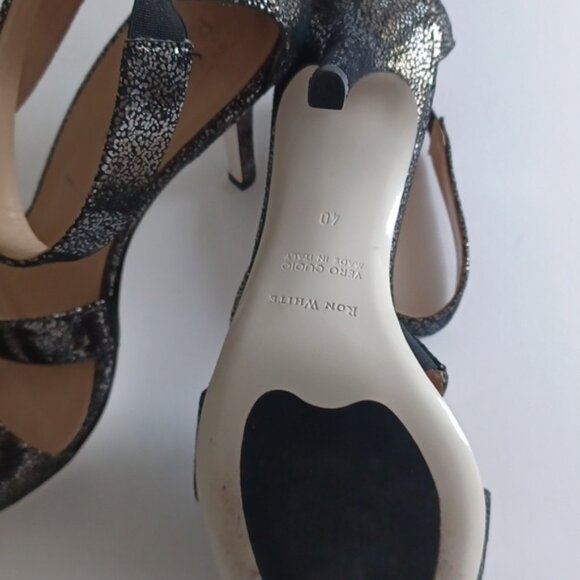 Ron White Metallic Heels Size 40 EU 9.5 US - Picture 9 of 12